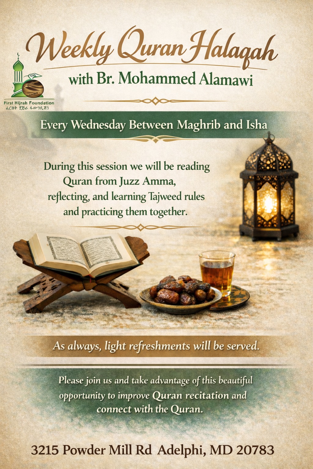 First Hijrah Foundation Flyer